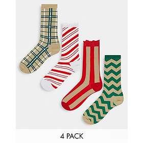 Selected Femme – Julstrumpor i gåvoset, 4-pack-Flera Flera One Size female