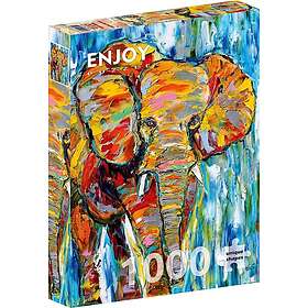 Enjoy Färgglad elefant 1000 Bitar