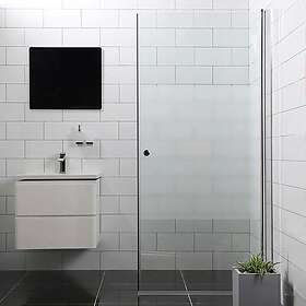 Bathlife Allsidig Dusjdør 70 cm, Sølv profil/Delvis frostet glass 40790610