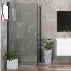 Bathlife Allsidig Dusjhjørne 100x90 cm, Sort Matt/Klart Glass 40842593