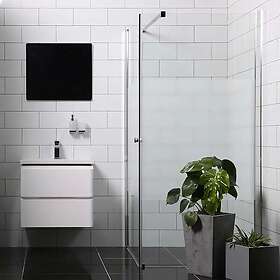 Bathlife Allsidig Dusjhjørne 80x90 cm, Sølv profil/Frostet glass 40790695