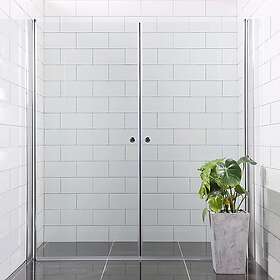 Bathlife Allsidig Dusjnisje 100x70 cm, Sølv/Klart Glass 40728525