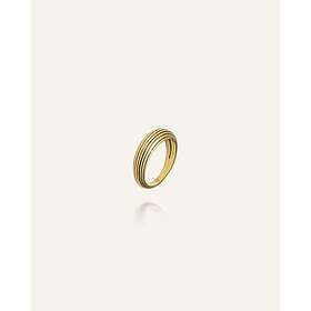 Mockberg Edge Ribbed Ring Guld 56
