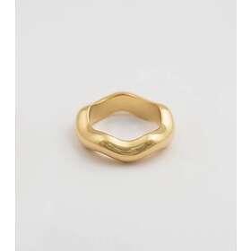 Syster P Bolded Wavy Ring Guld 16,5 mm