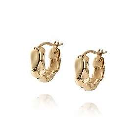 Mockberg Wavy Bolded Mini Örhängen Hoops Guld