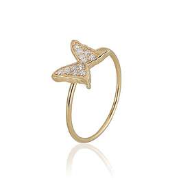 Carolina Gynning Petite papillion sparkling ring Guld 18