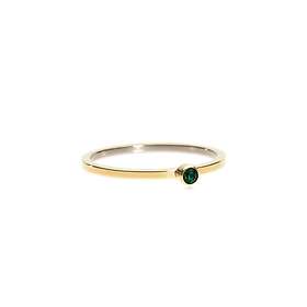 Blomdahl Ring GT Bezel Tiny Guld Emerald 16 mm