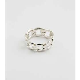 Syster P Links Curb Chain Ring Silver 18 mm