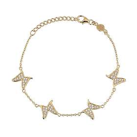 Carolina Gynning Petite papillion sparkling armband x 4 fjärilar Guld