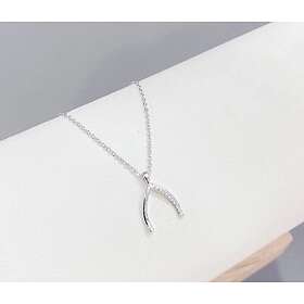 Celine Estelle Silverhalsband med CZ 42+5 cm