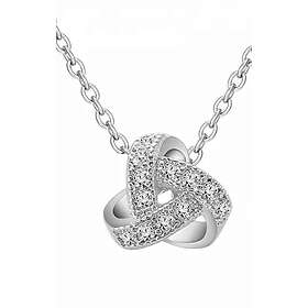 Celine Estelle Silverhalsband med Vitguld och CZ 40+5 cm