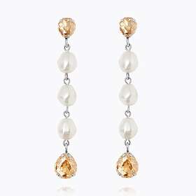 Caroline Svedbom Paloma Örhängen Pearl Golden Shadow (Rhodium)