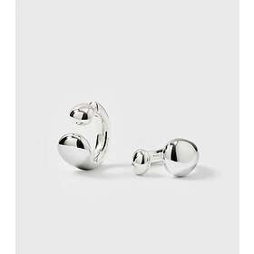 Syster P Bolded Drops Örhängen Silver