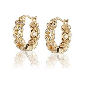 Carolina Gynning Sparkling ellipse mini örhängen creol S (Guld)