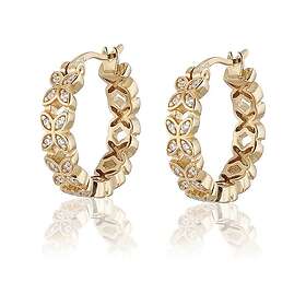 Carolina Gynning Sparkling ellipse mini örhängen creol L (Guld)