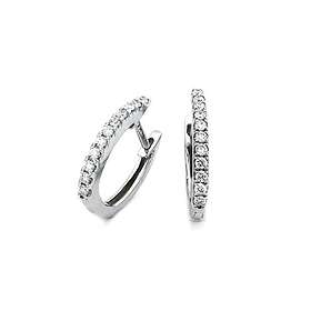 Örhängen i 18K Vitguld med 0,16ct TW/SI Diamanter – MSF52W