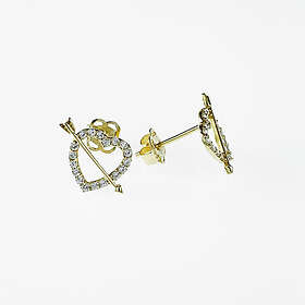 Örhängen Heart Love Arrow 18K Guld 11877YCZ