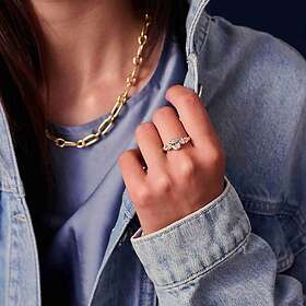 Sif Jakobs Ellisse Tre 18k guldpläterad, med vita zirkoner Ring 60