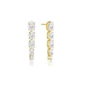 Sif Jakobs Ellisse Cinque 18k guldpläterade, med vita zirkoner Örhänge