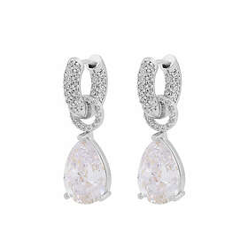 Snö Of Sweden Naomi stone drop pendant ear Silver