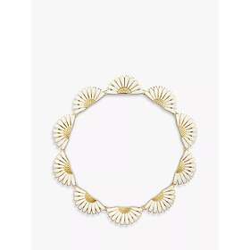 Georg Jensen DAISY HLF NECK Silver/Gold WHI ML