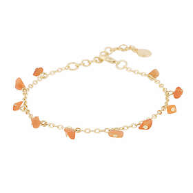 Snö Of Sweden Capri stone charm brace gold orange