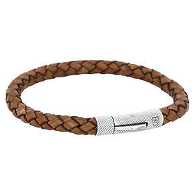 Nobel by Billgren Silver/läderarmband brunt. 21cm