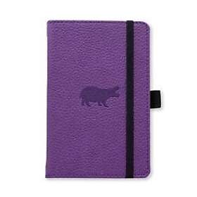 WildLife Dingbats* A6 Pocket Purple Hippo Notebook Dotted