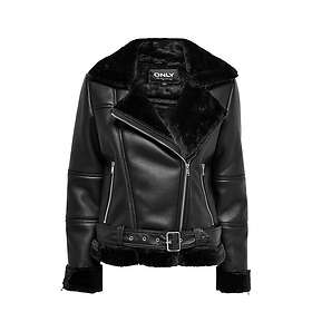 Only Onlagnete Faux Leather Biker Jacket (Dam)