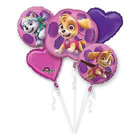 Ballongbukett Paw Patrol Skye & Everest 5-pack