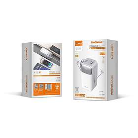 LDNIO Power Bank 50000mah 22,5w 5v 3a 2 Port (2a) 2 Cable (1c1l) Pq50