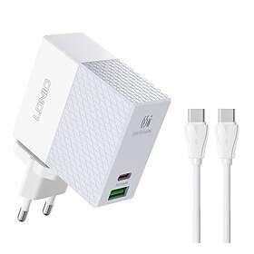 LDNIO Charger 2 Port (1a1c) 65w 5v 3a A2620c