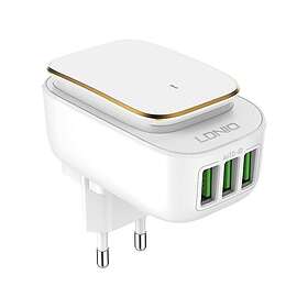 LDNIO Set Adapter A3305 220v 3x Usb 3,4a Lightning Cable Led Light