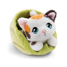 Nici gosedjur cat in light green basket 12 cm