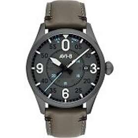 Avi-8 AV-4090-04 Spitfire Grå/Läder Ø42 mm