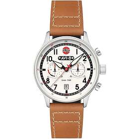 Avi-8 AV-4088-06 Hawker Hurricane Vit/Läder Ø43.5 mm