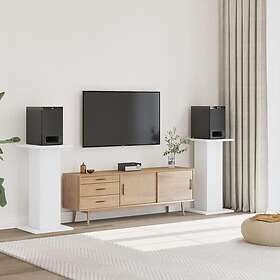 vidaXL Högtalarställ 2 st vit 30x30x80 cm konstruerat trä