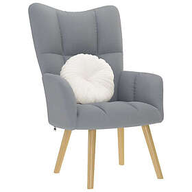 vidaXL Vilstol ljusgrå tyg