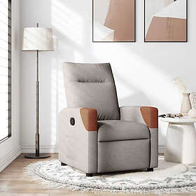 vidaXL Reclinerfåtölj taupe tyg