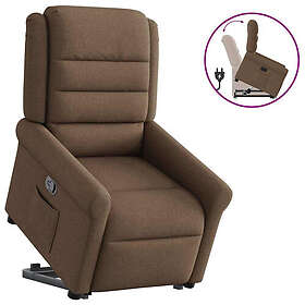vidaXL Reclinerfåtölj med uppresningshjälp brun tyg