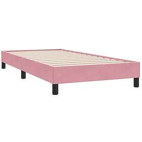 vidaXL sängram utan madrass rosa 100x210 cm sammet