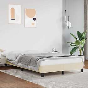 vidaXL Sängram utan madrass gräddvit 120x190 cm konstläder