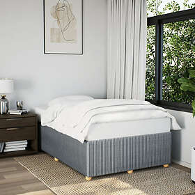 vidaXL Sängram utan madrass ljusgrå 120x200 cm tyg