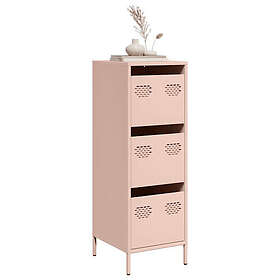 vidaXL Högskåp rosa 39x35x103,5 cm stål