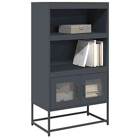 vidaXL Highboard antracit 68x39x123 cm stål