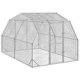 vidaXL Hönsgård 2,5x4x2,25 m galvaniserat stål