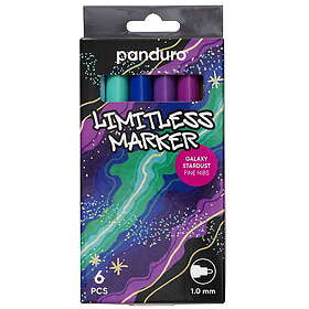 Marker Limitless S Japanese Spring, set med 6 pennor – Fin spets Ø1 mm