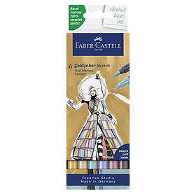 Faber-Castell Sketch Marker Fashion, 6 tuschpennor med dubbelspets