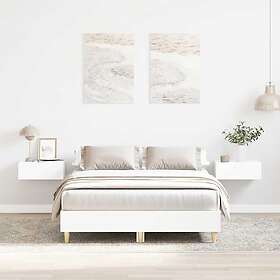 vidaXL Sängram utan madrass vit 135x190 cm konstruerat trä