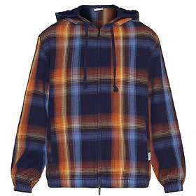 Knowledge Cotton Apparel Checked Hoodie Twill Zipper Jacket (Herr)